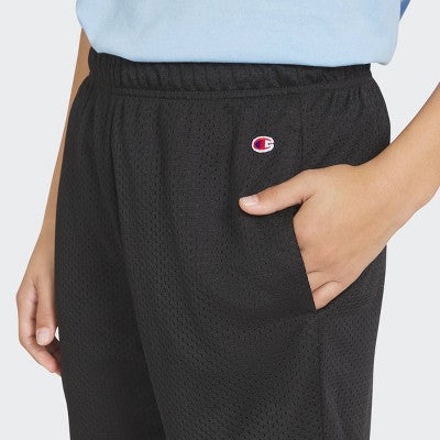 Champion Boys' Signature Mesh Shorts - Black M