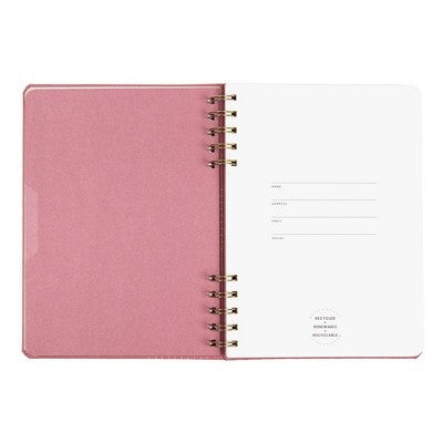 Altitude Supplies Spiral Notebook 6.25"x8.5", 160 Lined Pages, Mauve Pink Arch Cover