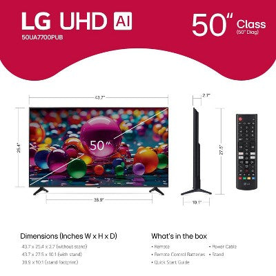 LG 50" Class 4K HDR Smart LED TV - UA7700 (LOCAL PICKUP ONLY)