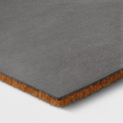 1'6"x2'6" 'Welcome' Pineapple Doormat Natural - Threshold: Outdoor Coir Door Mat, Summer Fruit Design