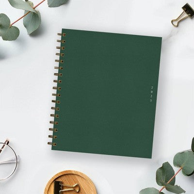 BlueSky 2025 Green Earth Sustainability Weekly/Monthly Planner 9.25"x7.87" Wirebound Deep Green