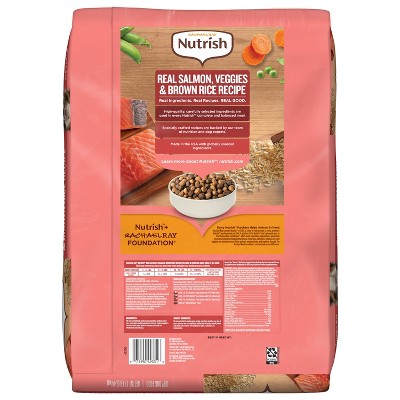 Rachael Ray Nutrish Real Salmon, Vegetable and Brown Rice Recipe Dry Dog Food - 12lbs