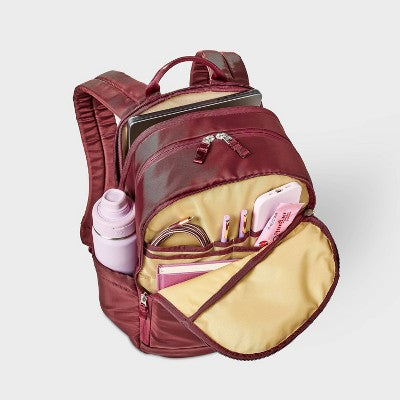 21L Lifestyle Backpack - All In Motion Maroon: Fits 15'' Laptop, Water Repellent
