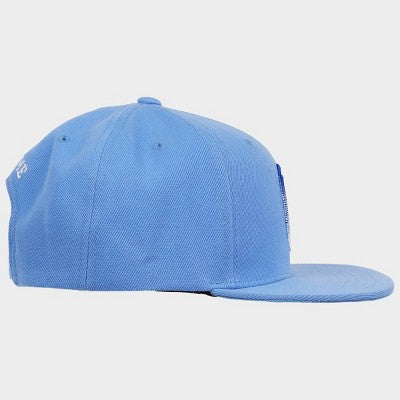 Overtime Adult Flat Brim Snapback 3D Ombre Embroidery Logo Baseball Hat - Blue