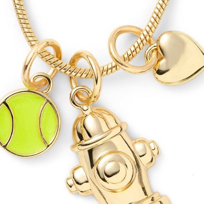 Small 3pc Dog Theme Charm Set - Gold - The Cuddle Collab