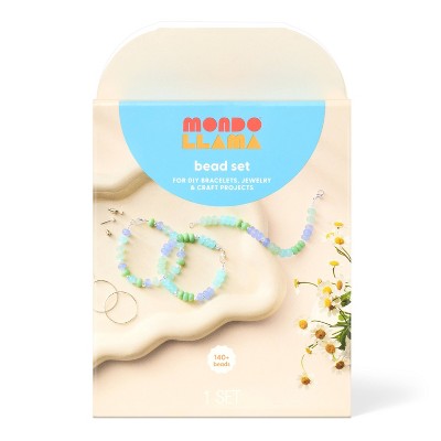 140+ Blue and Green Fashion Bead Kit - Mondo Llama