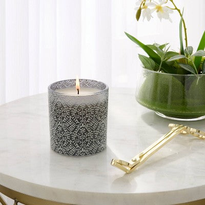 Vanilla Teakwood Jar Candle Gray 6.5oz - Threshold