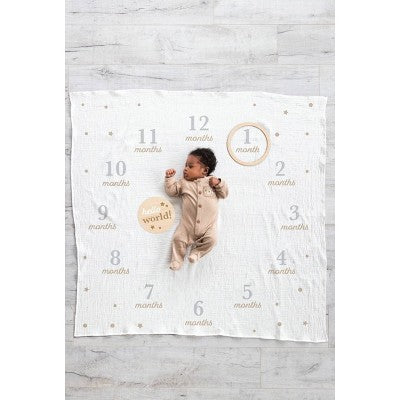 Pearhead Baby Milestone Blanket and Photo Prop Set - 3pk