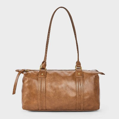 Faux Leather Distressed Satchel Bag - Universal Thread Copper