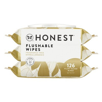 The Honest Company Flushable Wipes - Gilded Wings - 126ct: Unscented