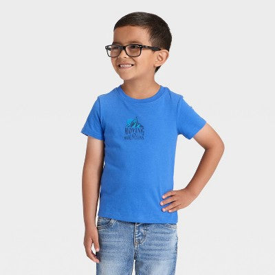 Toddler Boys' Mountains Graphic T-Shirt - Cat & Jack Blue 2T