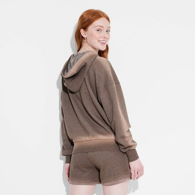 Women's Pull-On Perfect Fleece Shorts - Wild Fable Pewter XXS