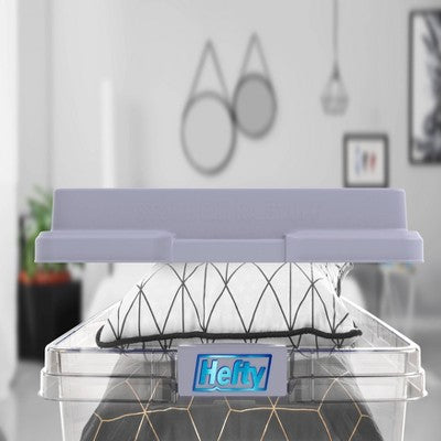 Hefty 63qt Hi-Rise Underbed Clear Storage: Plastic Utility Bin with Locking Handles & Latches, Long Universal Storage (LOCAL PICKUP ONLY)