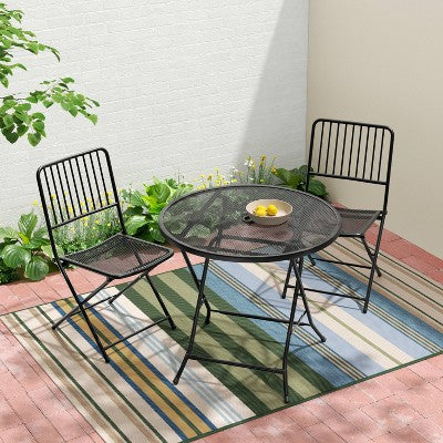 Wire Back Outdoor Patio Chair Black - Room Essentials (LOCAL PICKUP ONLY)