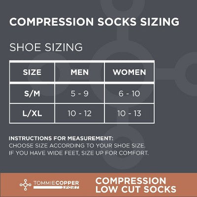 Tommie Copper Sport Low Cut Socks 3pk - L/XL: Nylon, Polyester, Spandex Blend
