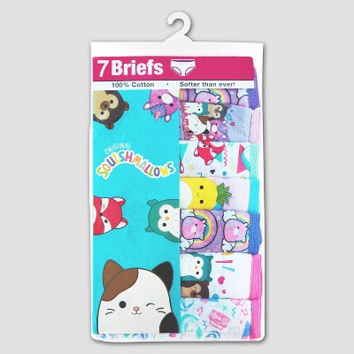 Girls' Squishmallows 7pk Briefs - 6