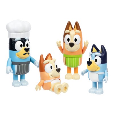 Bluey Let's Play Chef Chat Mates Figure Dinner Time Heeler: Interactive Toy with Bluey & Bingo Characters