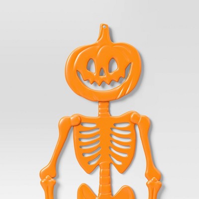 59" 3D Jointed Jack Skeleton Halloween Decorative Prop Orange - Hyde and EEK! Boutique