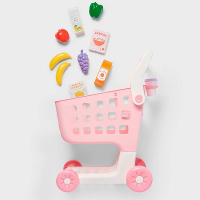 Shopping Cart and Accessories Playset - Gigglescape: Fits 14-Inch Dolls, Includes Play Food, 12 Doll Accessories