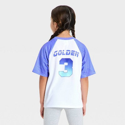 Girls' KPop Demon Hunters Short Sleeve Soccer Jersey - Purple M