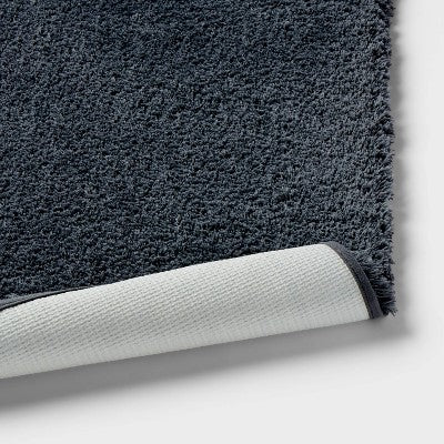24"x40" Spa Plush Bath Rug Slate Blue - Threshold