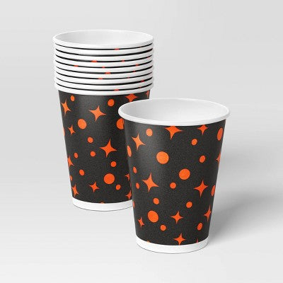 Orange Sparkle Disposable Cups 4.25" - 10ct - Hyde and EEK! Boutique