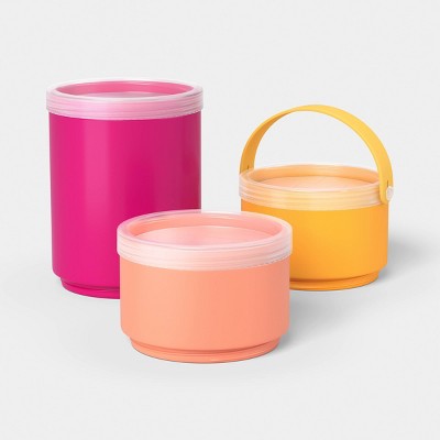 Round Stackable Container Multicolor Warms - Sun Squad