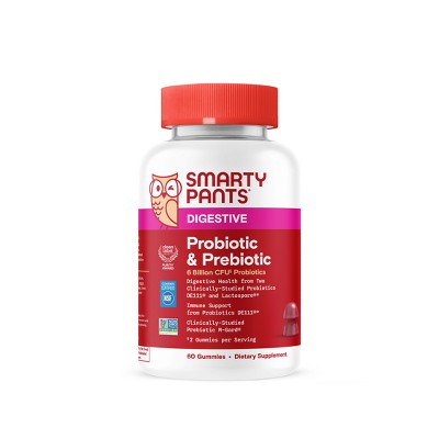 SmartyPants Adult Probiotic & Prebiotic Gummies for Immunity & Digestive Health - Grape - 60ct