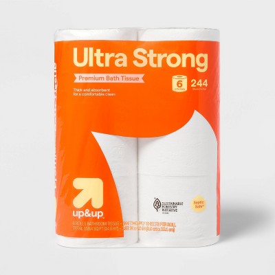 Premium Ultra Strong Toilet Paper - 6 Rolls - up&up