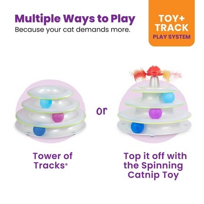 Catstages Tower of Tracks and Spinning Catnip Cat Interactive Toy: 9-Inch Height, 0.75 lb Weight