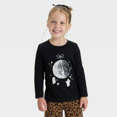 Toddler Girls' Halloween Graphic T-Shirt - Cat & Jack Black 4T