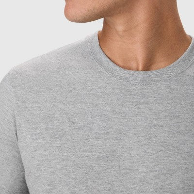 Hanes Men's 5pk T-Shirt Undershirts, Premium Everyday Tee Midweight Crewneck Shirt Pack, Wicking - Gray S
