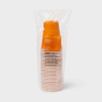 Halloween Disposable Solid Cups - Orange - 18oz/30ct - up&up