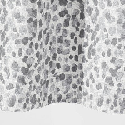 Leopard Glam Shower Curtain Ombre Gray - Threshold: 100% Cotton, Woven, Machine Washable, Buttonhole Top
