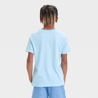 Boys' Short Sleeve T-Shirt - Cat & Jack Blue L Husky