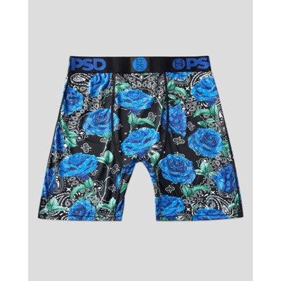 PSD Men's Rose Print Briefs - Red/Blue XL