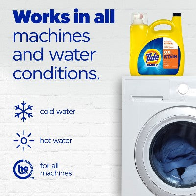 Tide Simply Oxi Stain Refresh Liquid Laundry Detergent - 162oz