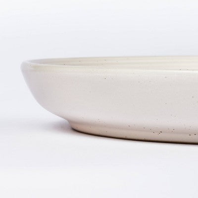 12" Stoneware Round Serving Platter Cream - Threshold designed with Studio McGee: Traditional, Microwave & Dishwasher Safe