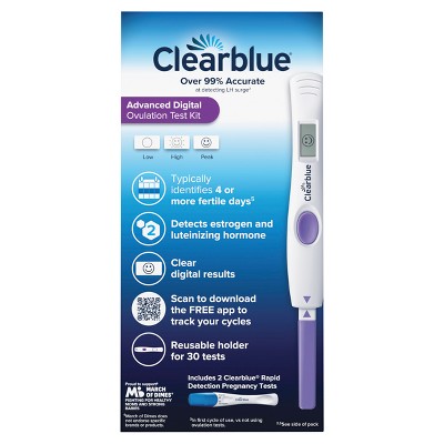 Clearblue Advanced Digital Ovulation Test + 2 Pregnancy Test - 30ct