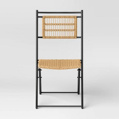1pc Southport Patio Folding Chair Beige - Threshold (LOCAL PICKUP ONLY)