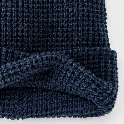 Men's Waffle Knit Beanie - Goodfellow & Co Navy Blue