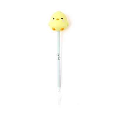 Yoobi Novelty Ballpoint Pen Squishy Topper Yellow Chick
