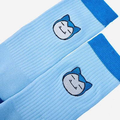 Men's Pokemon Snorlax Athletic Crew Socks - Blue 6-12