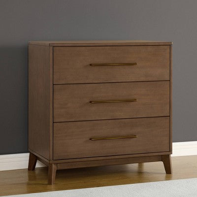 Delta Children Spencer 3 Drawer Dresser with Changing Top - Teak Brown (LOCAL PICKUP ONLY)