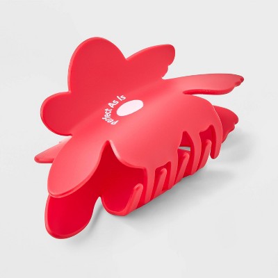 Acrylic Cutout Flower Claw Hair Clip - Universal Thread Red