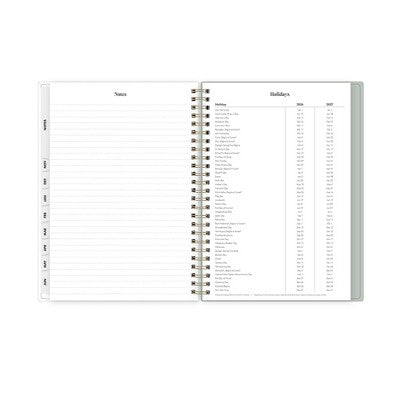 The Everygirl 5.875"x8.625" 2026-2027 Blue Sky Weekly/Monthly Planner Notes Fable Vines Frosted