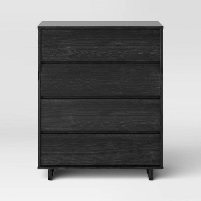 Modern 4 Drawer Dresser Black - Room Essentials (LOCAL PICKUP ONLY)