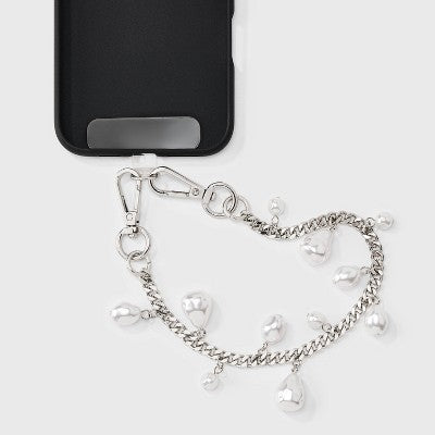 Pearl Dangle Accessory Wristlet/Phone Strap - A New Day White