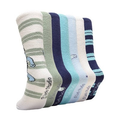 Men's Bluey Cozy Socks - Oatmeal 6-12