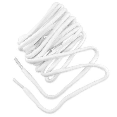 Shoe Gear Oval Shoe Laces - White 36": Nylon Shoelaces, 0.2" Width, Shoe Accessories